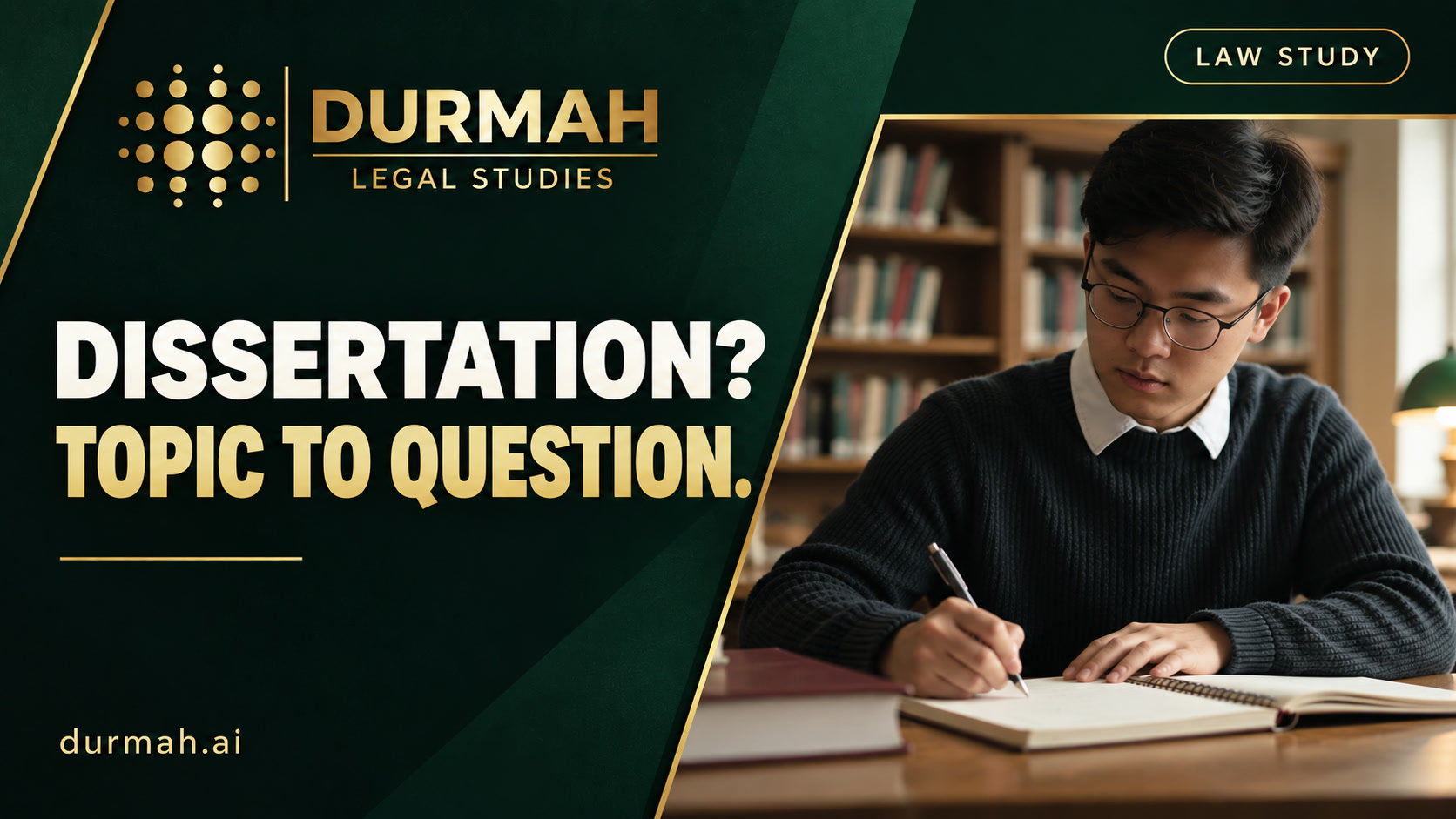Cover for Law Dissertation: Turn a Broad Topic into a Research Question